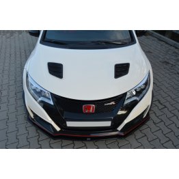 Воздухозаборники жабры на капот на Honda Civic IX Type R